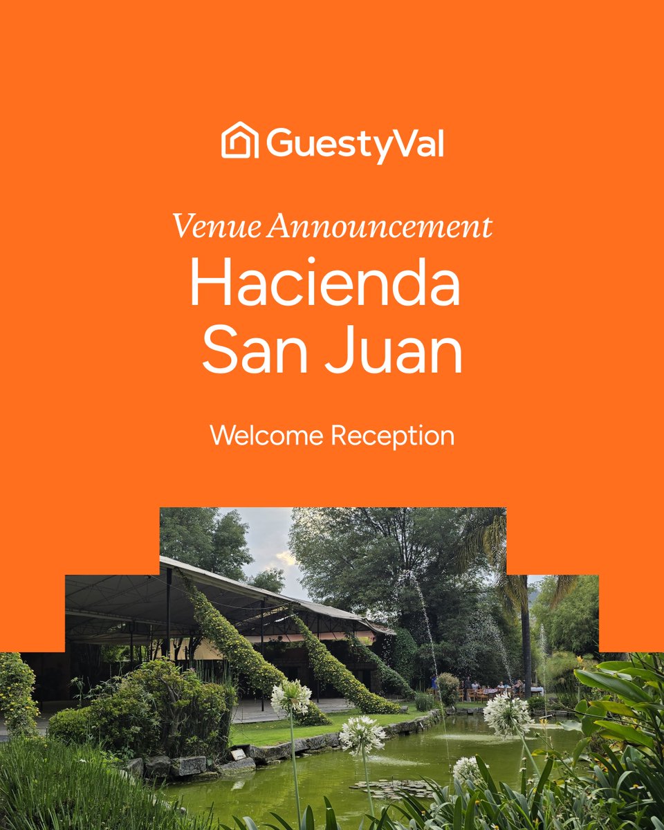 Start GuestyVal in unforgettable style: an opening fiesta at Hacienda San Juan -  iconic architecture, delicious Mexican cuisine, and top industry connections in a garden-lit setting.

🎟 Secure your spot: https:guestyval.com/?utm_source=or…

📍 Mexico City | Sept 10–12