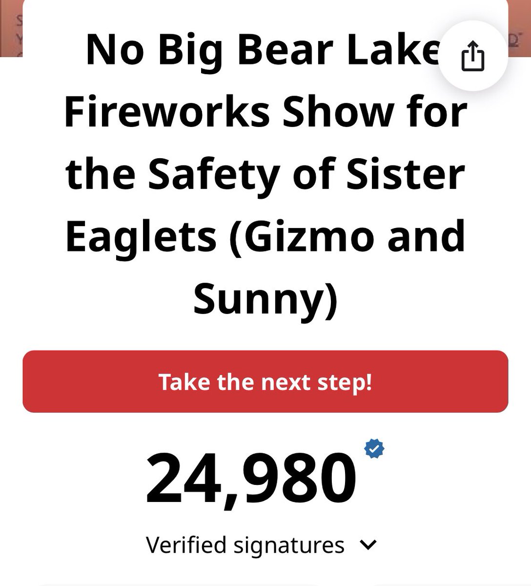 Please Sign the petition to save the inhabitants especially the Eagle family of Big Bear Lake in California from fireworks that could cause the animals to bolt or worse freighter them to death. #BigBearValley #EagleConservation #PetitionForEagles #jackieshadow 
PlzRT