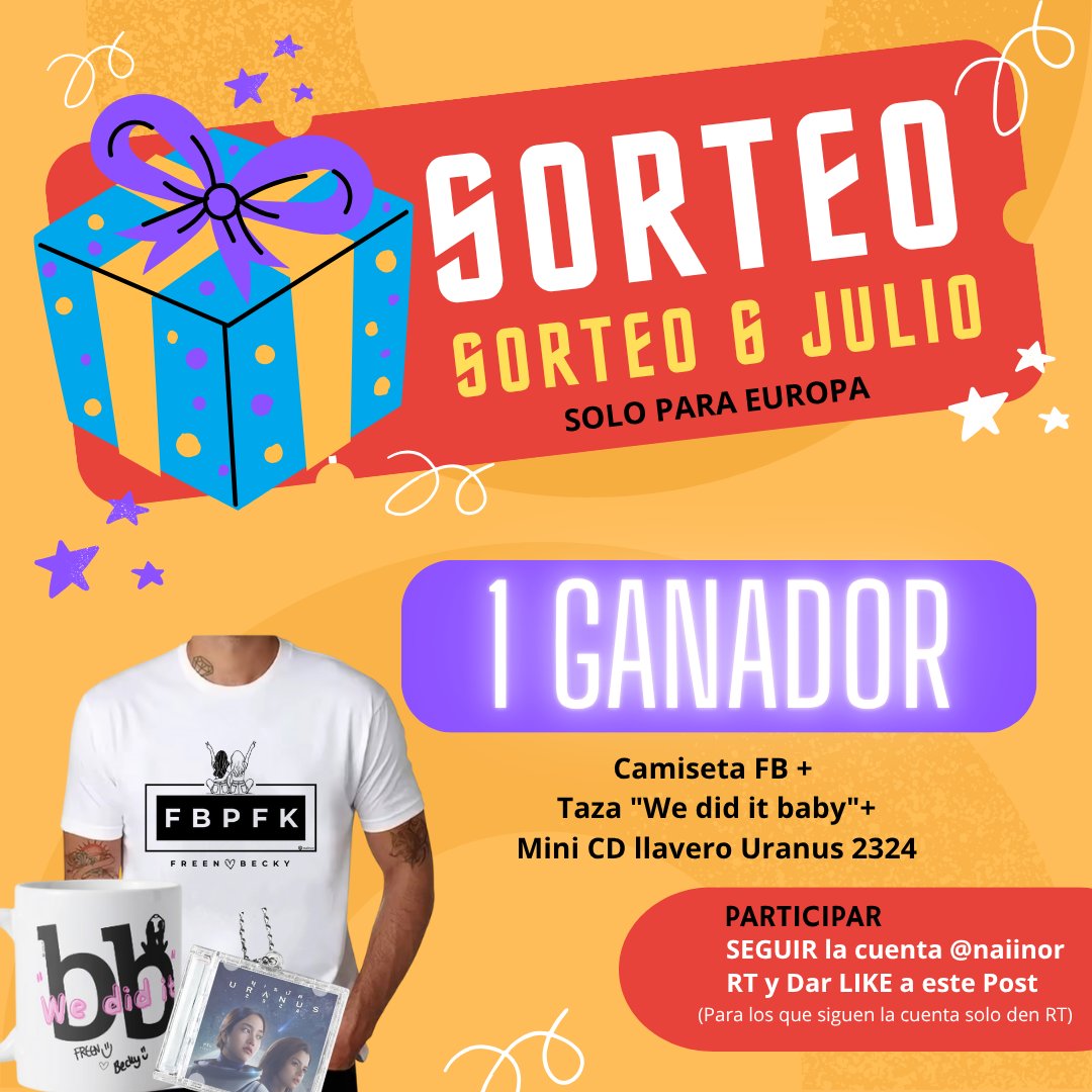 naiinor's tweet image. ¡🎉 SORTEO! 🎉

Participa, es GRATIS!

🔹 Cómo participar:
1️⃣ Sigue a @naiinor
2️⃣ Retuitea este tweet 🔁

⏳ ¡Tienes hasta el día 6 de Julio para participar!

🔥 ¡No te lo pierdas! 🔥

FB LOVE ABOARD IN TAIPEI
#FreenBecky2ndFMinTPE
#ฟรีนเบค
#freenbecky