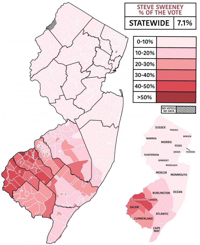 nnjpolitics's tweet image. This is what happens when you only campaign in the Philly media market.
Maps by @joeymdfox