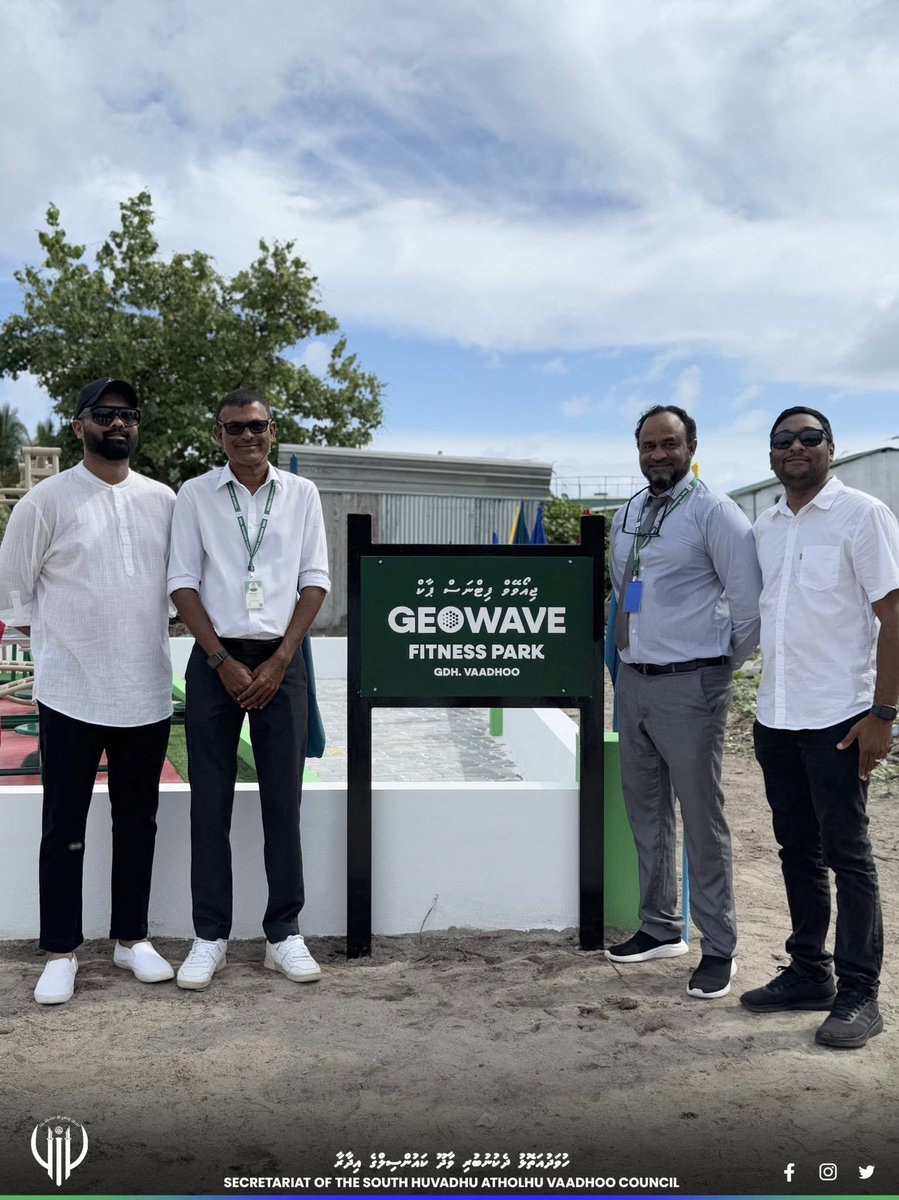 geowave_mv's tweet photo. Geowave Fitness Park | GDh. Vaadhoo

A remarkable collaboration with GeoWave Pvt Ltd and Gdh. Vaadhoo Council, we proudly inaugurated a brand-new outdoor fitness park. A space dedicated to community wellness and active lifestyle. https://t.co/REnEBxWxxV