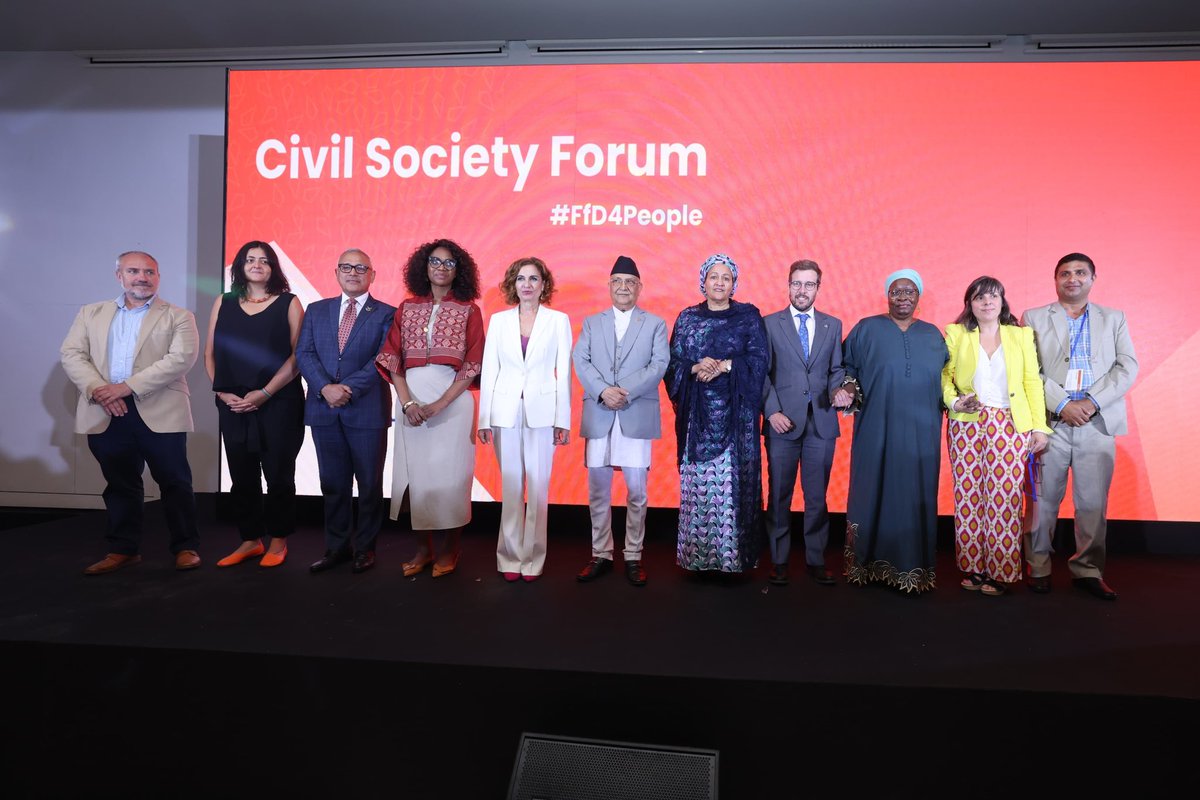 K P Sharma Oli (@kpsharmaoli) on Twitter photo At the closing segment of the #FfD4 Civil Society Forum, I emphasized:
It’s time to shift from commitments to action.
Let’s deliver financing commitments into impact for people, planet, and prosperity.
United, we can build a just, equitable, sustainable future. #LeaveNoOneBehind At the closing segment of the #FfD4 Civil Society Forum, I emphasized:
It’s time to shift from commitments to action.
Let’s deliver financing commitments into impact for people, planet, and prosperity.
United, we can build a just, equitable, sustainable future. #LeaveNoOneBehind