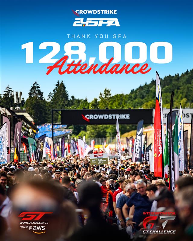 IntercontGTC's tweet image. The world's biggest GT race...
...And YOU 🫵
A record attendance and 2.5m+ views across our race livestreams makes the 77th edition one for the history books.
#IGTC | #Spa24H