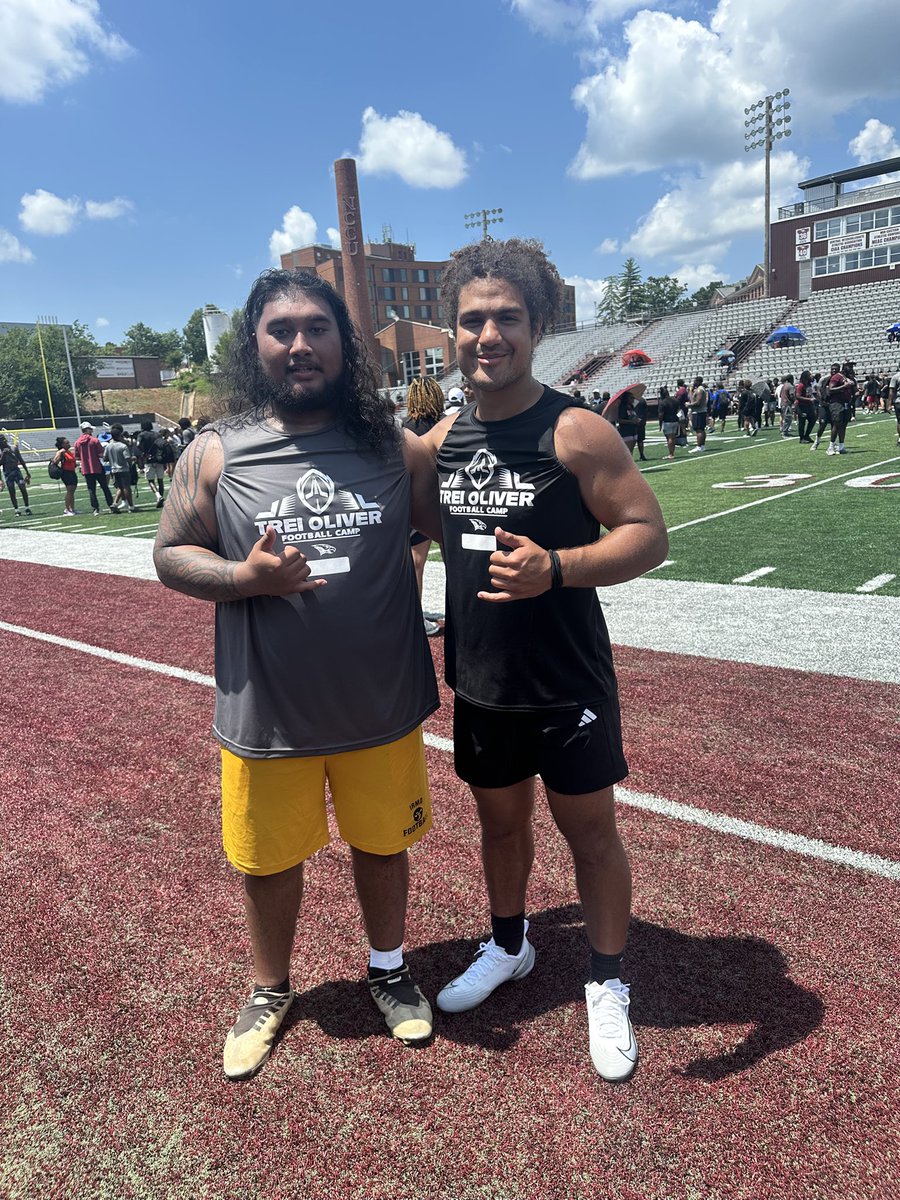 It was a great experience <a href="/NCCU_Football/">NC CENTRAL FB | 🦅🏆🦅</a> thank you <a href="/CoachClayNCCU/">The Machine ⚙️🔩🛠</a> for teaching me more about being a linebacker, <a href="/CoachTOliver/">Trei Oliver</a> for hosting a wonderful camp, &amp; <a href="/CoachSewellNCCU/">Michael Sewell Jr 🏁</a> for inviting me out! Even saw a fellow braddah <a href="/VernenHairens/">Vernen Hairens</a> 🤙🏽🤙🏽🤙🏽