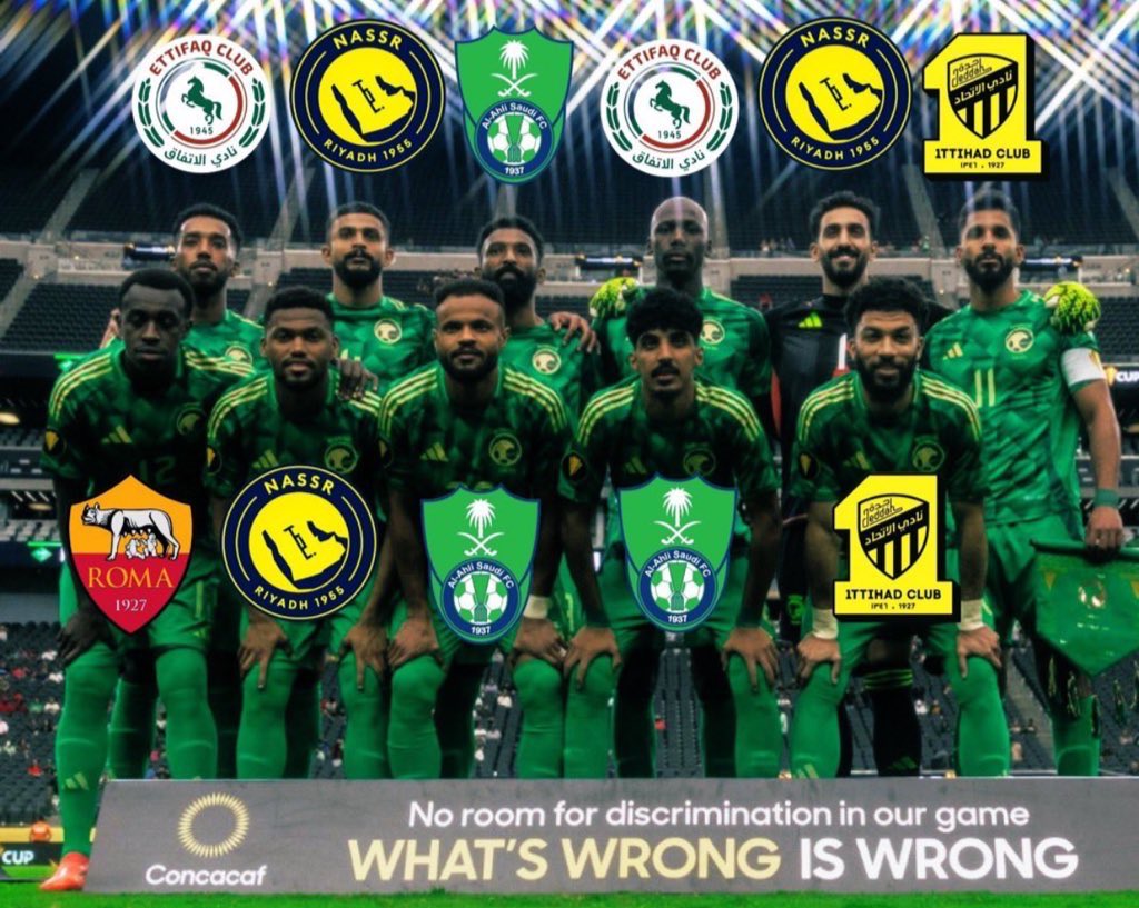 هل شاهدتوا مهاجمة للمنتخب بعد الخسارة من المكسيك والخروج من البطولة مبكرا 

هل رأيتم ( دموع التماسيح ) تذرف بحجة منتخب الوطن 

نقاد الغفلة هم ألوان الأندية أكثر من اللون الأخضر 

السبب تجدونه في الصورة