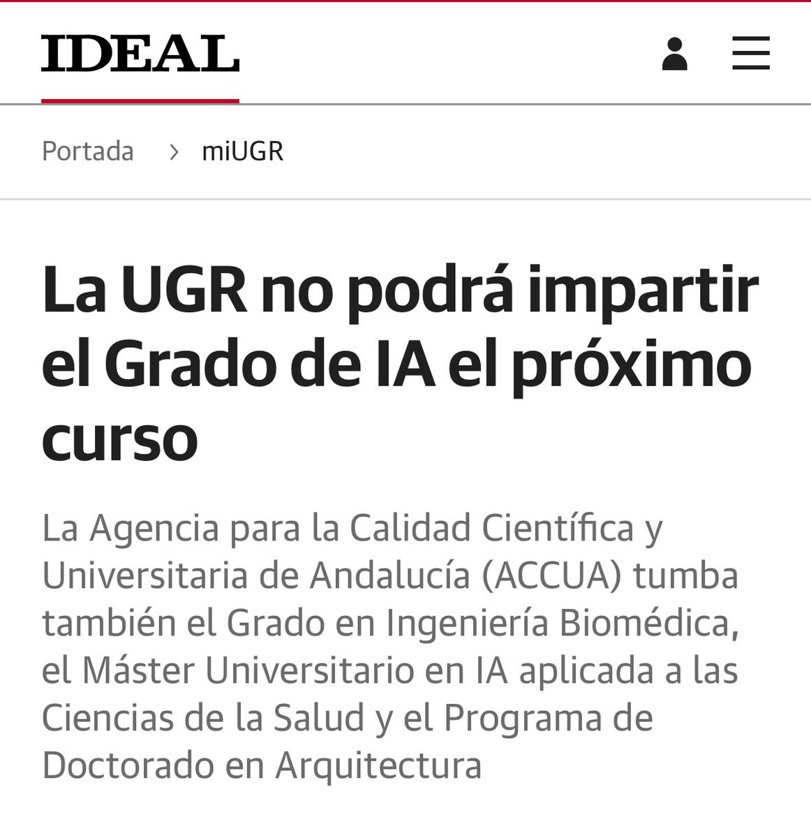 🚨 UN NUEVO ATAQUE A LA UNIVERSIDAD PÚBLICA 🚨

La Junta de Andalucía, <a href="/GoVillamandos/">José Carlos Gómez Villamandos</a> y el PP no paran de amordazar y frenar el desarrollo de nuestra universidad; Mientras para las Universidades privadas se aprueban titulaciones sin ningún control. 

Niegan el pan y la sal a lo