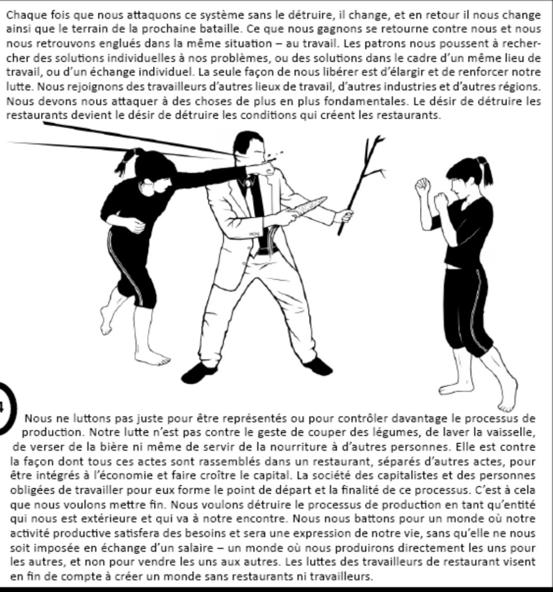 À bas les restaurants !

« … Le désir de détruire les restaurants devient le désir de détruire les conditions qui créent les restaurants … »

x.com/mmpapeurmmpama…

infokiosques.net/spip.php?artic…