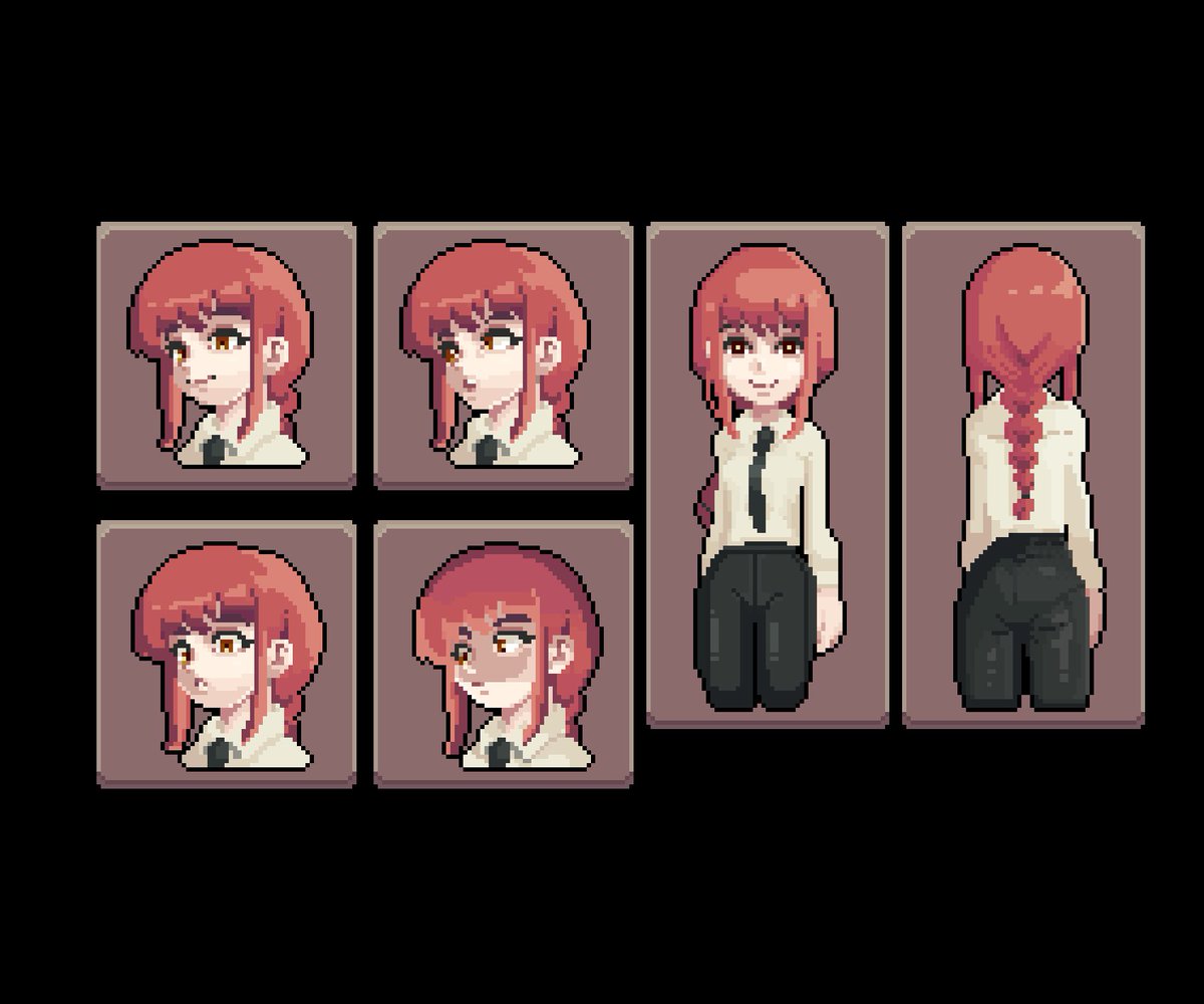 FEARprototype's tweet image. Pixel #makima from #chainsawman . It’s Hard to capture her menacing eyes when working small 😥