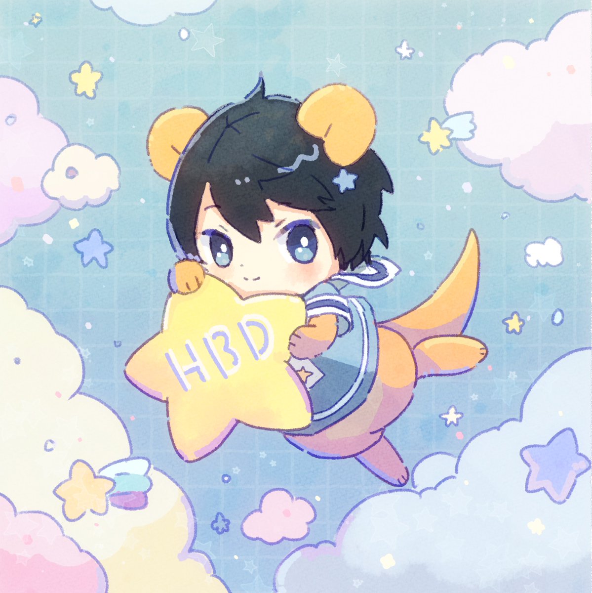 (ㅎㅅㅎ)きょうはおれのたんじょうび。
またことしも１つ、おとなになったとおもう。
すうかげつだけ、まことよりもおとなだ。…なんてな。

さいきんはあついから、おれからはおよぐのをみんなにオススメしたい。けんこうにもいいしな。
これからはじまる夏も、げんきにすごそう。