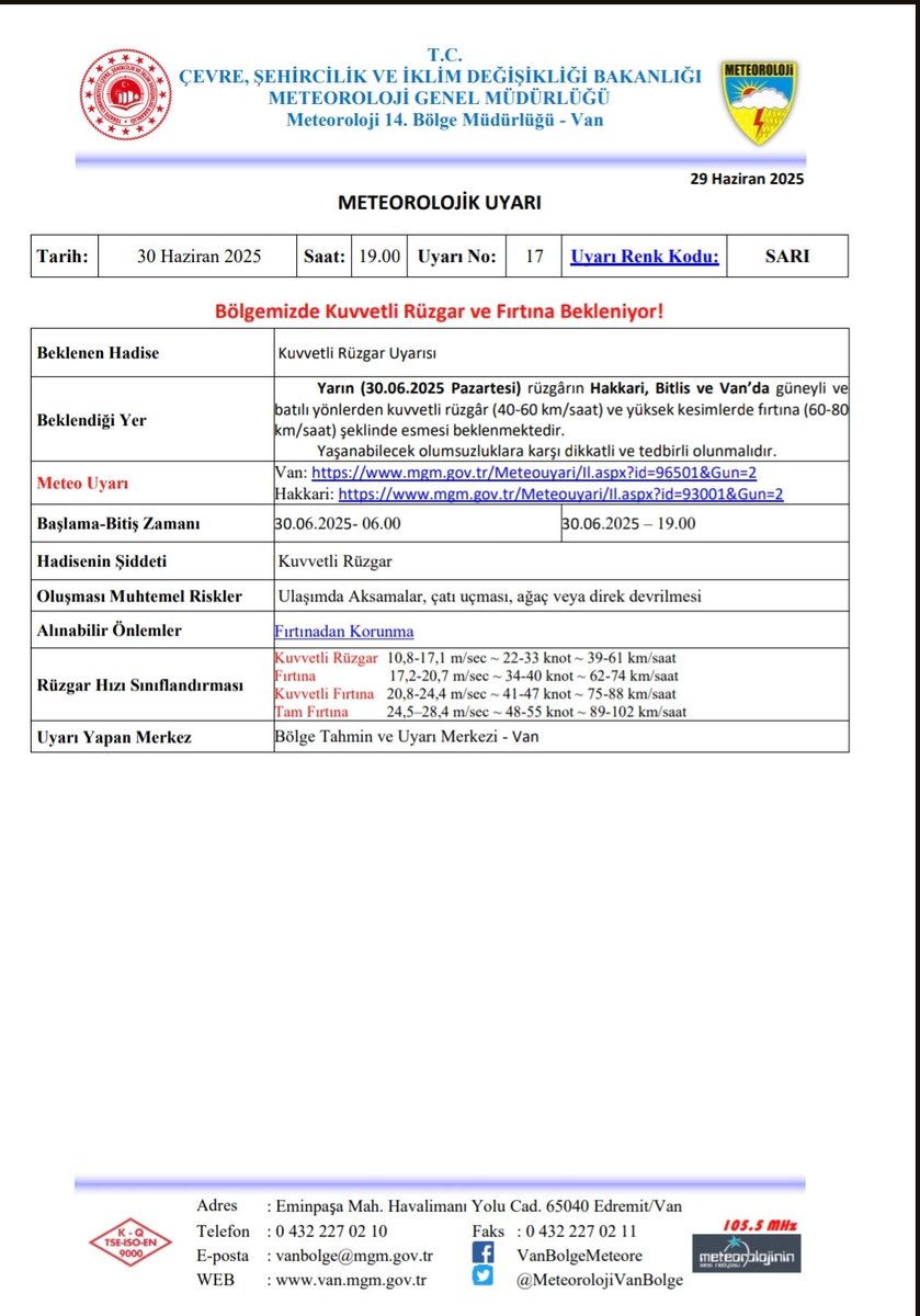 📢 Bölgemizde Kuvvetli Rüzgar ve Fırtına Bekleniyor!