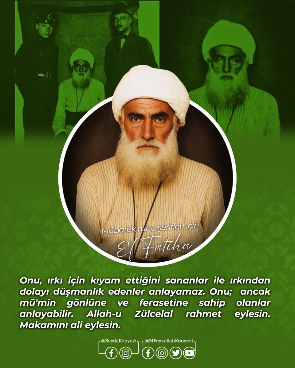 Hak için başkaldıran, batıla boyun eğmeyen büyük mücahid Şeyh Said rahmetullahi aleyhi rahmet ve minnetle yâd ediyoruz.

O, yalnızca bir alim değil; hem bir mürşid, hem bir direniş eri, hem de ümmetin izzeti için canını feda eden bir hak aşığıydı. Allah davası uğruna çıktığı o