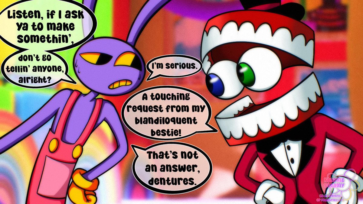 KeepingSteamy's tweet photo. Mourning
#tadc #digitalcircus #tadcribbit #theamazingdigitalcircus #teehee https://t.co/5bz0AL88h1