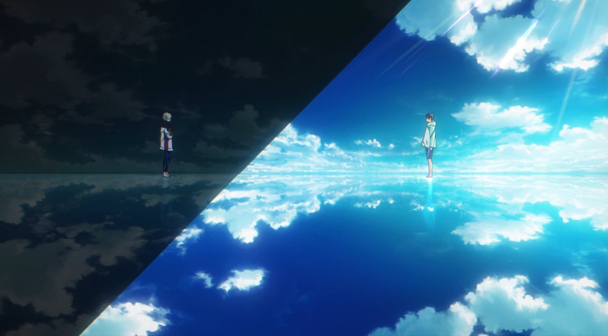 Haru’s key confrontation scenes symbolized through nature: 

1. Rin and the Sakura tree for growth 
2. Makoto and fireworks for change 
3. Ikuya and shooting stars for dreams 
4. Albert and the sky for freedom 

#七瀬遙誕生祭2025