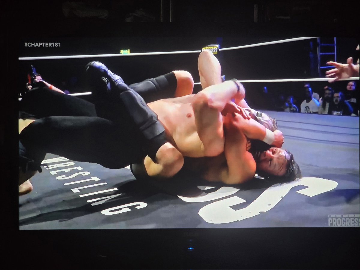 tall_ny's tweet image. in the main event, Luke Jacobs tapped out Cara Noir to retain his PROGRESS Men's World Championship #CHAPTER181