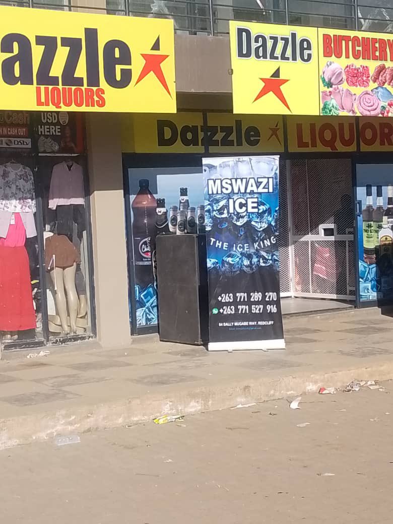 <a href="/redmarketsunday/">Red Market Sunday</a> <a href="/iMisred/">MISRED</a> Mswazi Ice: your one stop ice supplier in the Midlands. In Kwekwe pick up your ice bags at affordable prices at Dazzle Liquor store. Opposite market! 🧊