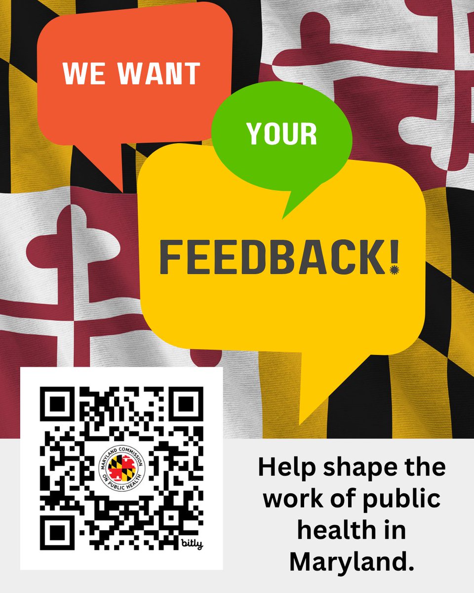 MoCoDHHS's tweet image. Effective policy must be grounded in both evidence and the lived experiences of communities. Now is the time to review and comment on the draft recommendations recently released by the Maryland Commission on Public Health. Give feedback here: tinyurl.com/yckdctj4