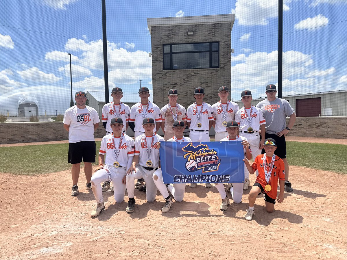 The Tecumseh Arrows - Kasper win the Michigander Elite 2025 15/16U Title with a 13-1 Win over MSA Saline - Brandt. Capping an undefeated weekend off with a bang!