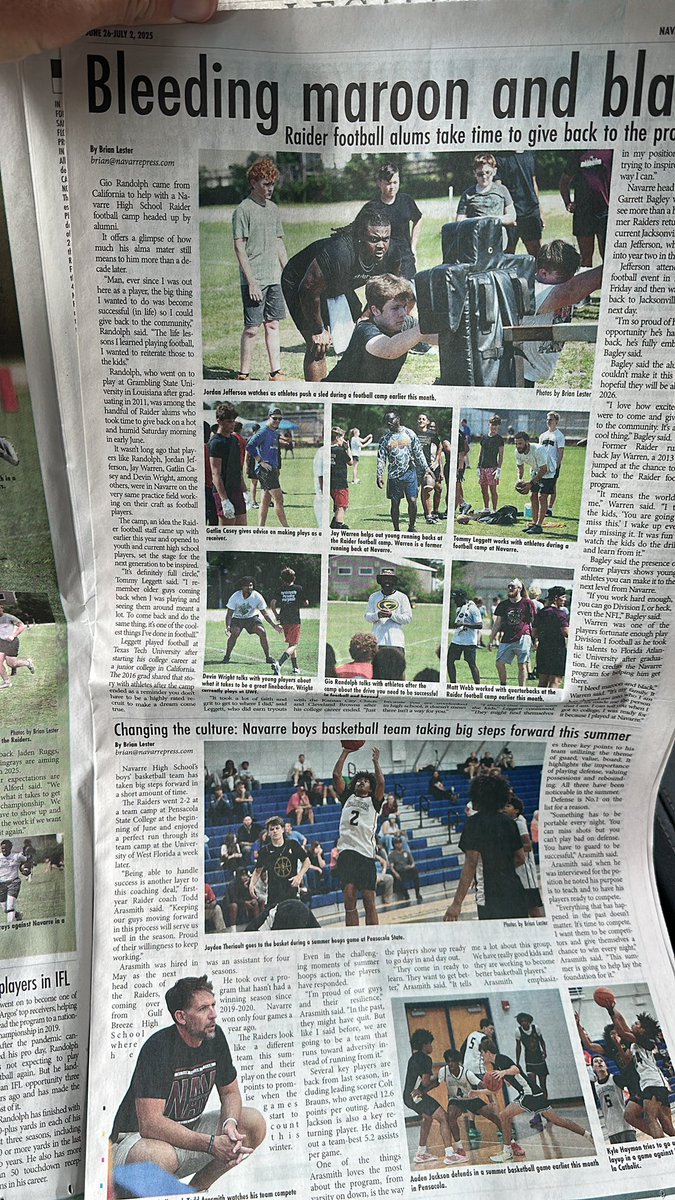 Such an incredible spread for our athletes!  <a href="/navarrepress/">Navarre Press</a> is top tier!  Support the local writers!  Hey look! <a href="/NavarreHighBB/">Navarre Raiders Basketball</a> represented!  #GVB #theTeam