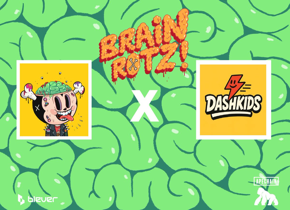 DashKidsNFT x BrainRotz Collab 🧠💨

We’ve partnered with <a href="/Brain___Rotz/">BrainRotz</a> to bless the DashKids fam!
🎟️ 50 GTD spots for DashKids holders
⚡ FCFS for all delisted holders

How to enter:
✔️ Like
✔️ Tag some friends
✔️ Repost
💼 Drop your wallet