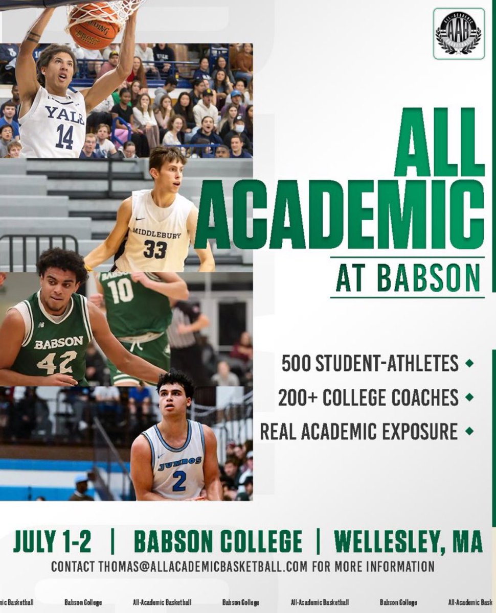 Can’t wait to compete at the All-Academic Showcase at Babson College this week!