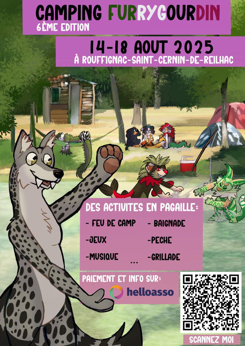 lesfurrygourdin's tweet photo. 🎉 Camping FurryGourdin 2025 – 6ème Édition 🎉
📅 Du 14 au 18 août 2025
📍 Rouffignac-Saint-Cernin-de-Reilhac 

🌲 Cette année, on revient en force avec plein de nouveautés, toujours dans la bonne humeur et la bienveillance !

https://t.co/jZqDChV1ML

https://t.co/lhMWa2ZIBt https://t.co/Md4fFB4Myo