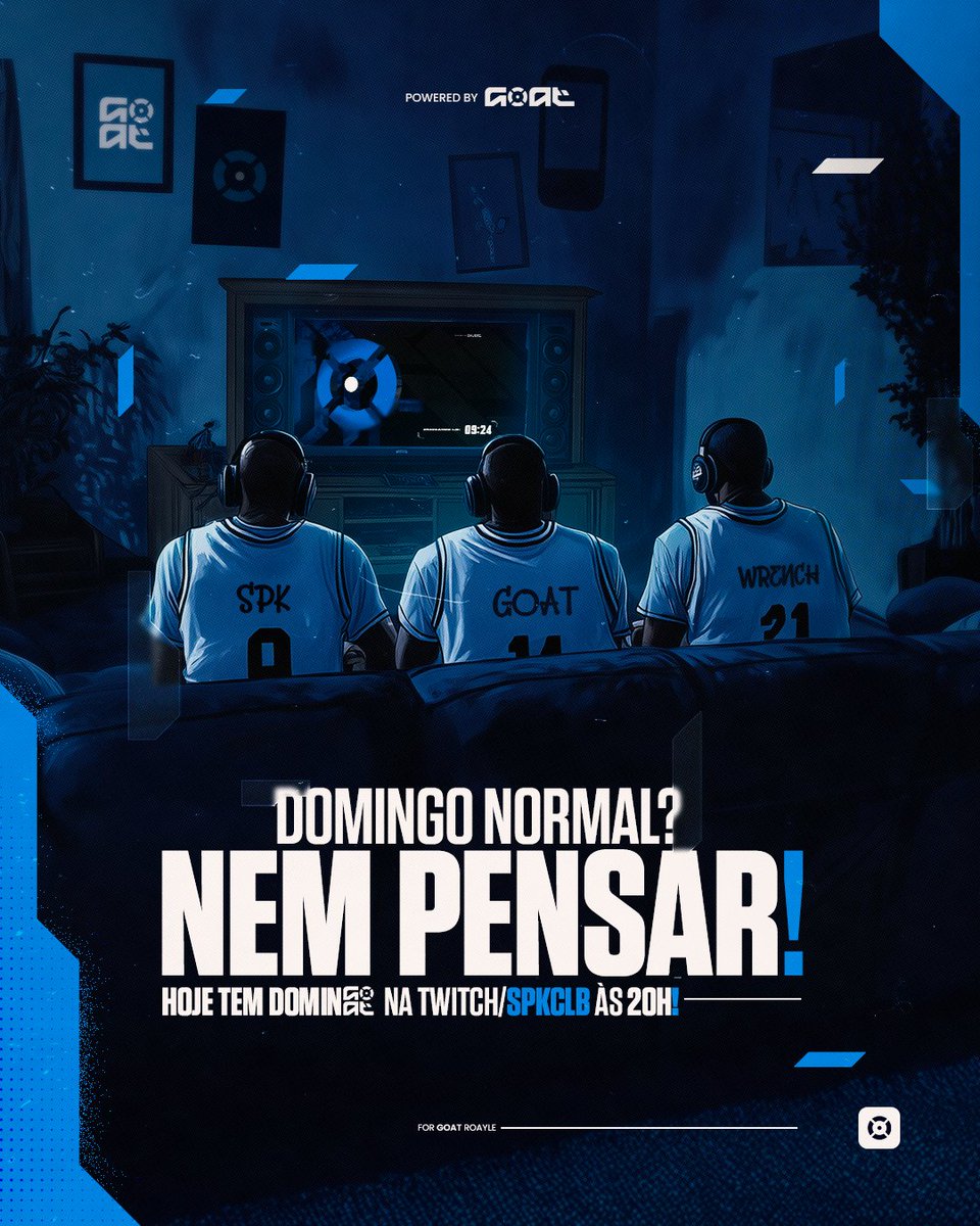 Hoje é dia de #DOMINGOAT! 
Temos um encontro marcado às 20:00 em twitch.tv/spkclb