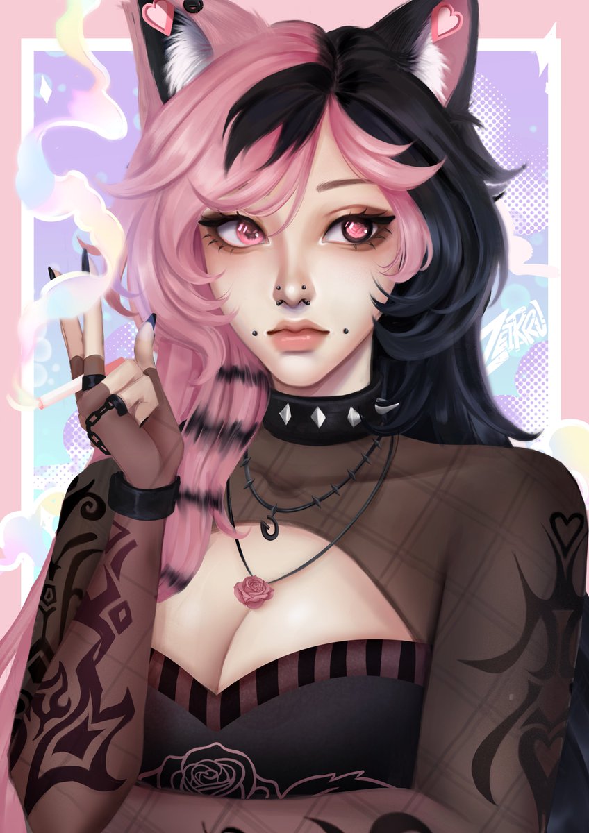 2nd art raffle winner 💗
<a href="/_batbaby/">🌸🦊Kyr0ki VT 🦊🌸</a>

I had fun making your OC thank you for joining~ 
#artmoots #artraffle
