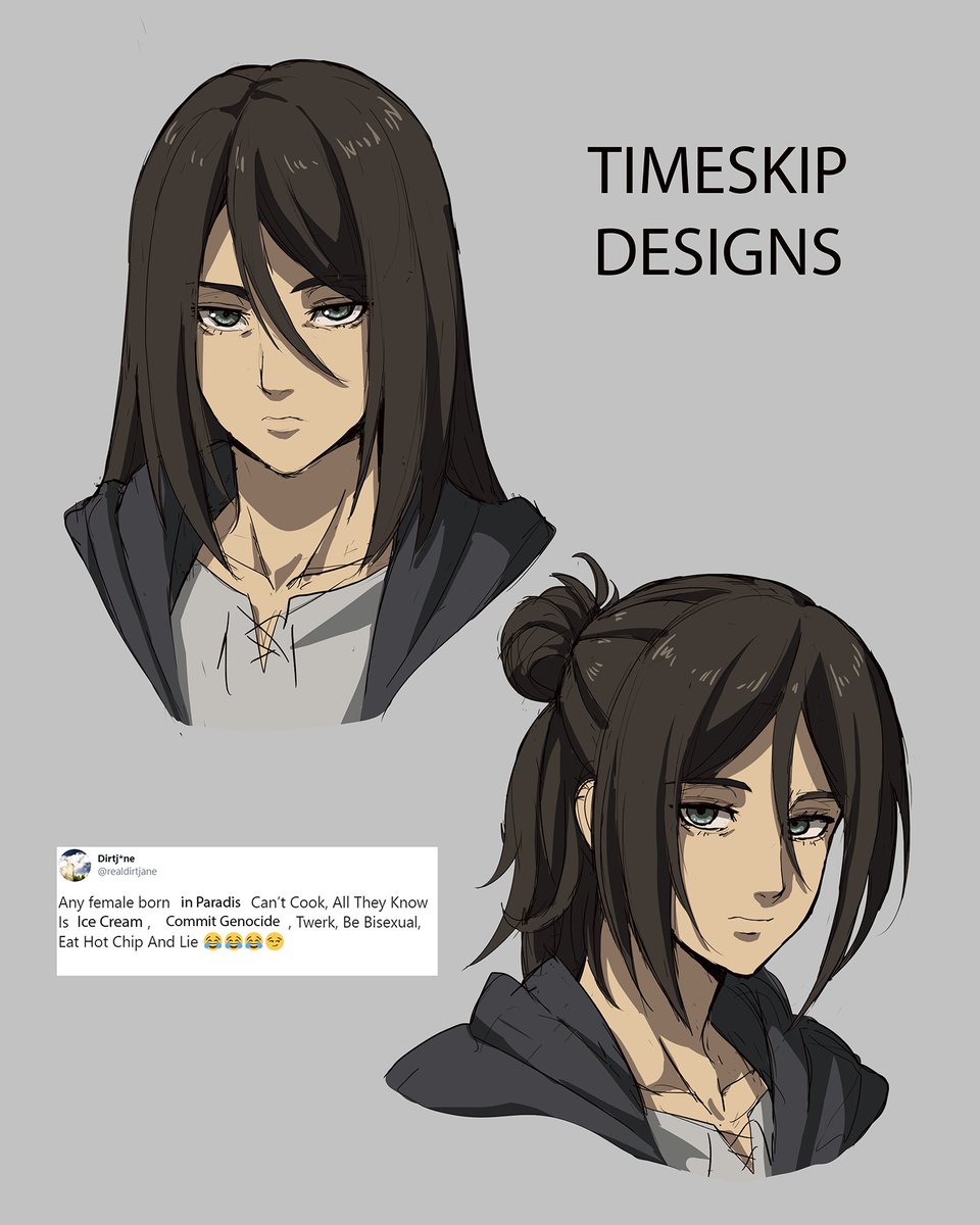 Genderbend EMA!
Hope you like the designs ^^
#aot 