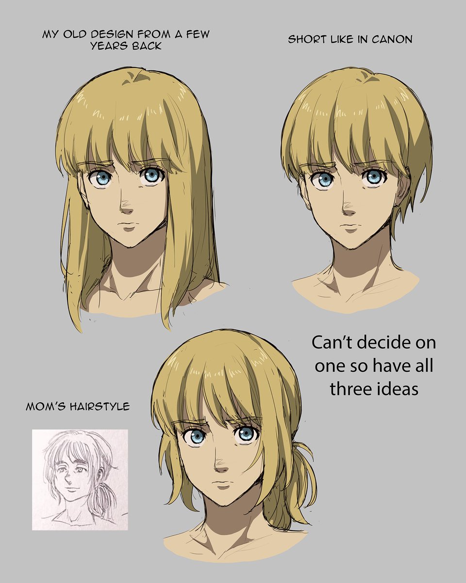 Genderbend EMA!
Hope you like the designs ^^
#aot 