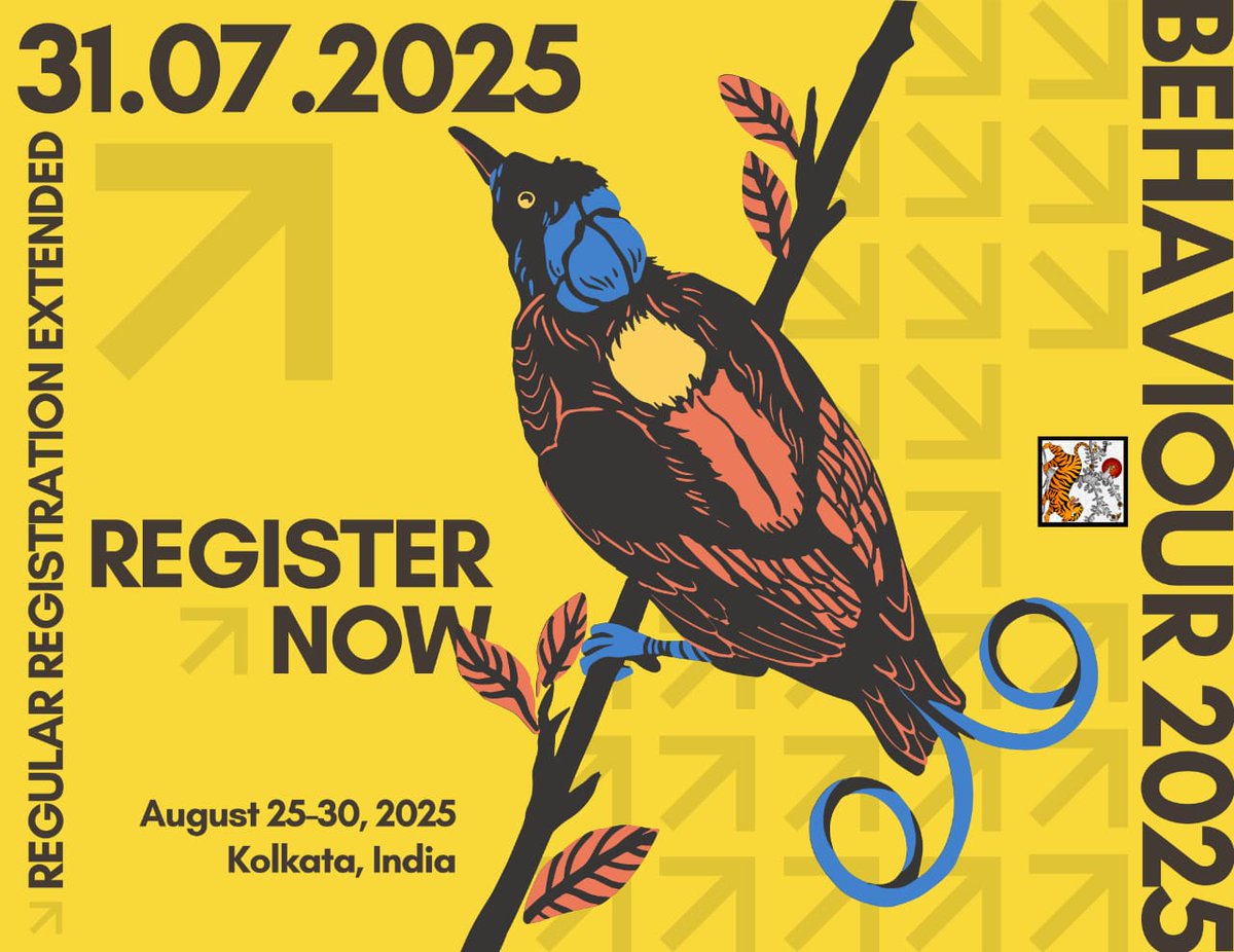 Behaviour 2025 (@behaviour2025) on Twitter photo Extension of  Registration Deadline! 
Regular Registration deadline for #behaviour2025 has been extended to 31st July, 2025
Register here: conferenceindia.in/behaviour2025/…
#AnimalBehavior
#Conference 
#Announcement  #RegistrationOpen 
#SaveTheDate Extension of  Registration Deadline! 
Regular Registration deadline for #behaviour2025 has been extended to 31st July, 2025
Register here: conferenceindia.in/behaviour2025/…
#AnimalBehavior
#Conference 
#Announcement  #RegistrationOpen 
#SaveTheDate