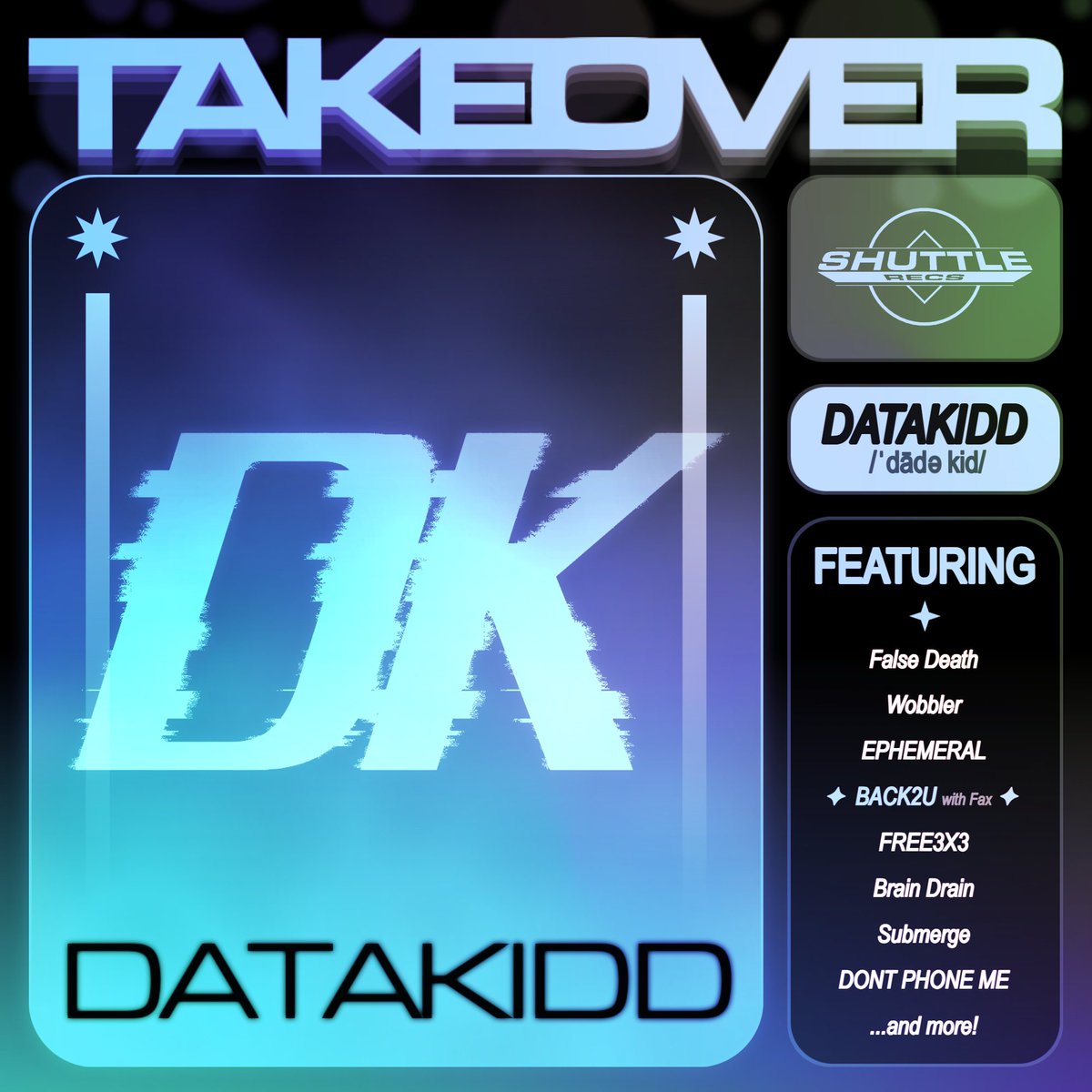 our 20th edition of the TAKEOVER playlist is from <a href="/Datakiddtrue/">Datakidd</a>, with tracks from his recent projects such as "False Death EP," "INCEPTION: WARP GATE," and more!

listen to the playlist here: open.spotify.com/playlist/7AnQN…

remember to stream BUSTED SPEAKERS EP: ffm.to/busted-speakers