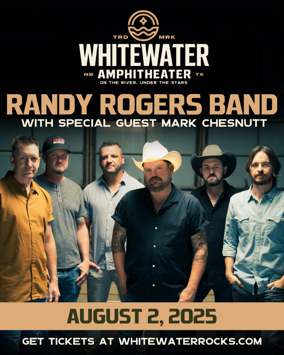 Get ready to rock out with Randy Rogers Band at Whitewater Amphitheater on Aug. 2! 🎸 Start planning your getaway to New Braunfels &amp; enjoy a night of live music, followed by a relaxing weekend. Buy your tickets and make memories with friends! ☀️

<a href="/WhitewaterRocks/">Whitewater Amphitheater</a> #VisitNBTX