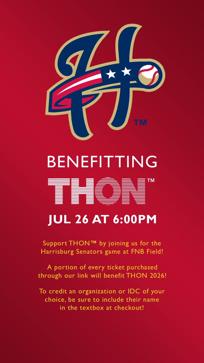 Purchase tickets here fo Harrisburg Senators benefiting THON: linkprotect.cudasvc.com/url?a=https%3a…