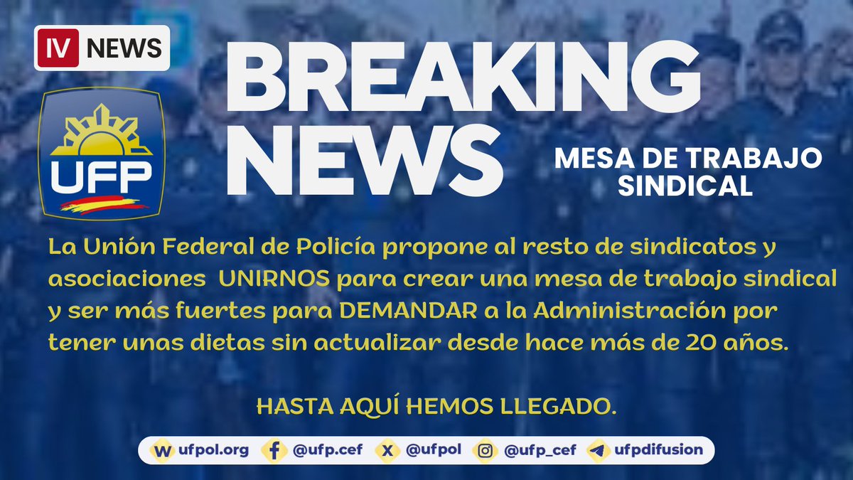 NatanEspinosa2's tweet image. Por las dietas de las FCSE:

1️⃣Proponen mesas de trabajo 
2️⃣Otros pierden Demandas en el Supremo

¿Y la unión por la #EquiparacionYa para bloquear el Consejo de Policía?

No hay medida de presión más fuerte que el
👉CONFLICTO COLECTIVO INDEFINIDO
🆘️¿Para cuando?
#EquiparacionYa