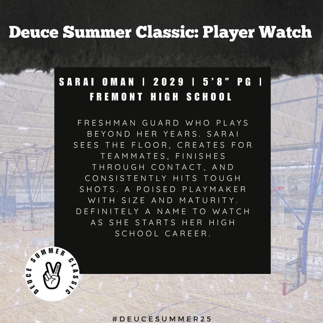 BYOGHS's tweet image. π¨ Player Spotlight: Sarai Oman (2029) of Fremont ross π¨
Poised. Confident. Tough. Sarai made her presence known at the Deuce Summer Classic π₯
β
Another freshman to keep on your radar this season.
πΈ @xDaltonh
π@GOAT___Training
