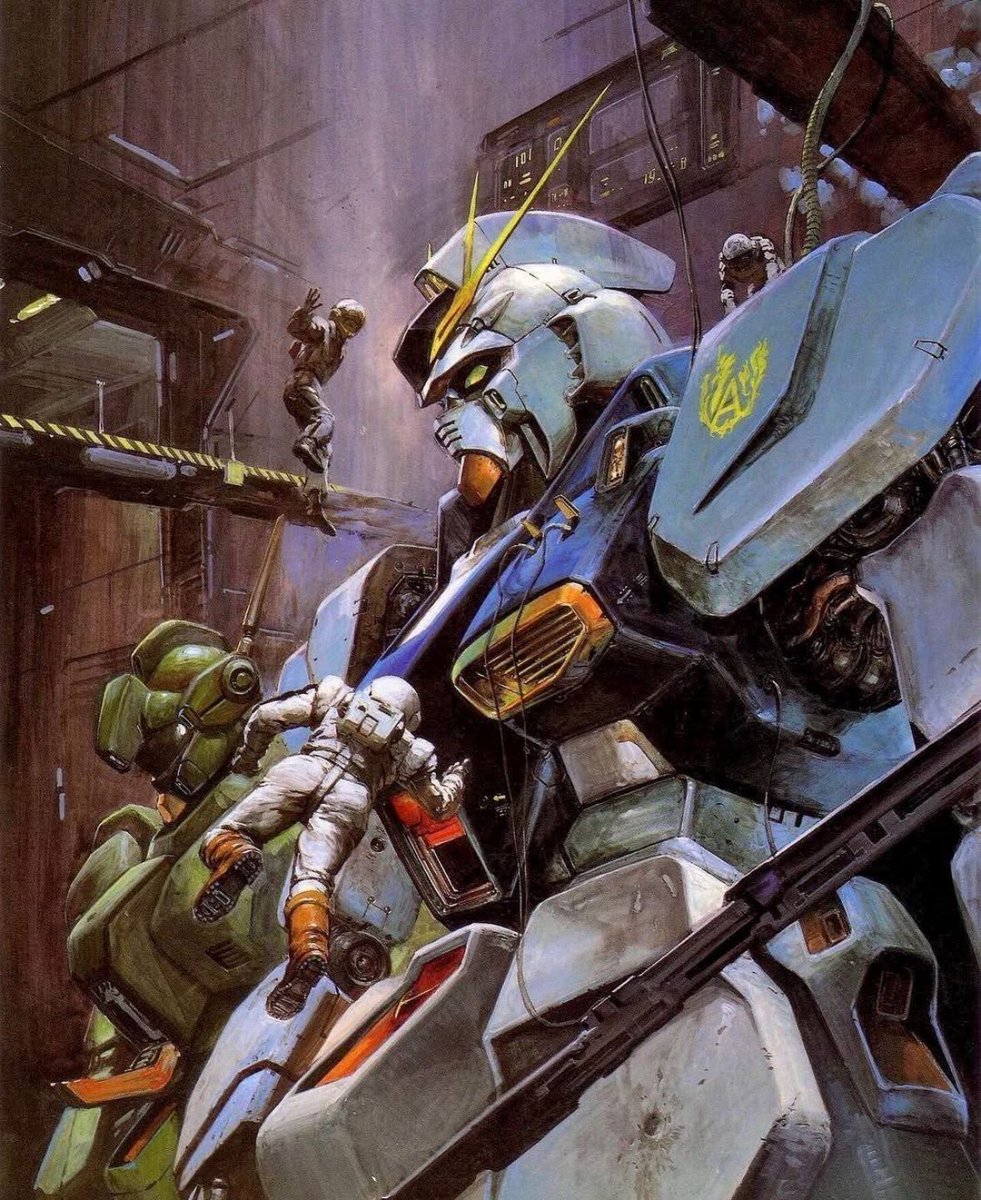 retro_anime's tweet image. Mobile Suit Gundam by Yoshiyuki Takani