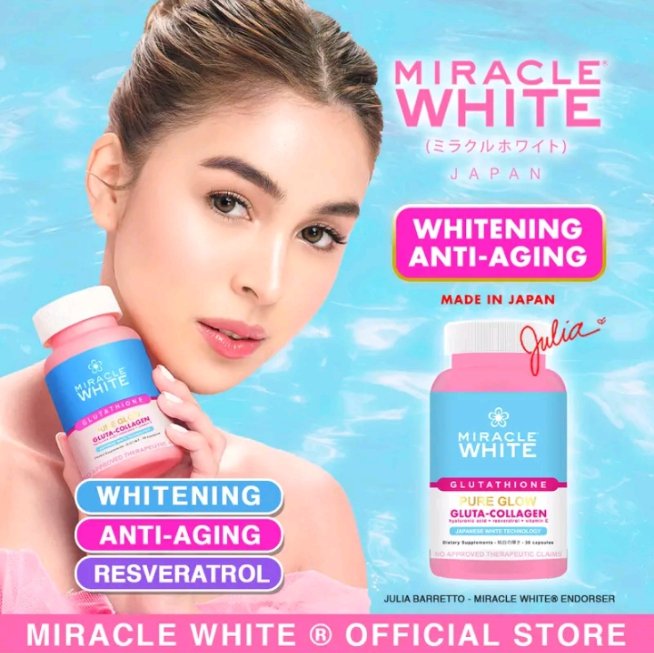 PercivalDandan's tweet photo. @theskinsensei MIRACLE WHITE Pure Glow GLUTA-COLLAGEN Whitening+Anti-Aging Supplements - Made in Japan - Most Effective - Best Glutathione Doctor Recommended Whitening Anti-Aging Supplement - Julia Barretto -  Glowing Healthy https://t.co/FD0uVrakjm https://t.co/vvRVUSRv4U