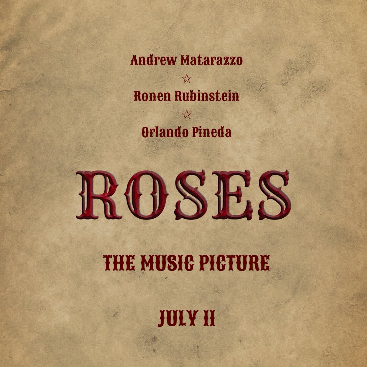 andrewmatarazzo's tweet photo. ROSES the music picture cut! 🥀 July 11 https://t.co/wtnK9mbvpY