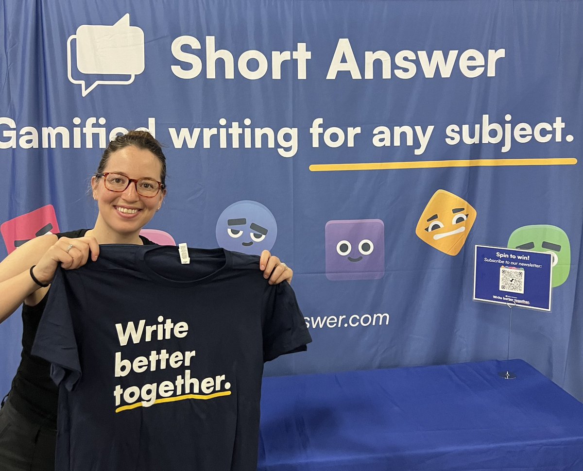 Come meet the ALL NEW AI Pen Pals at the <a href="/myshortanswer/">Short Answer ✈️ #ISTELive25</a> booth (1262) this week #ISTELive25! Get a keychain of your favorite pen pal and the new-for-<a href="/ISTEofficial/">ISTE</a> Short AnswerT-shirt!! #writebettertogether