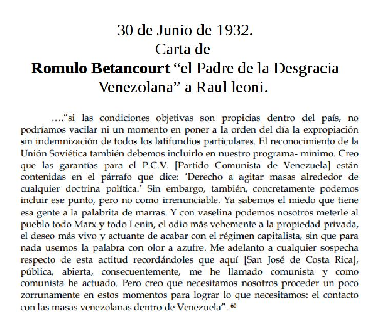 "Los adecos fueron la creación capitalista para acabar con los comunistas"... 

Este loquito de carretera ignora el hecho que de AD  fue fundada por comunistas y son los precursores del socialismo en Venezuea.

La ignorancia es el problema de fondo de Venezuela...