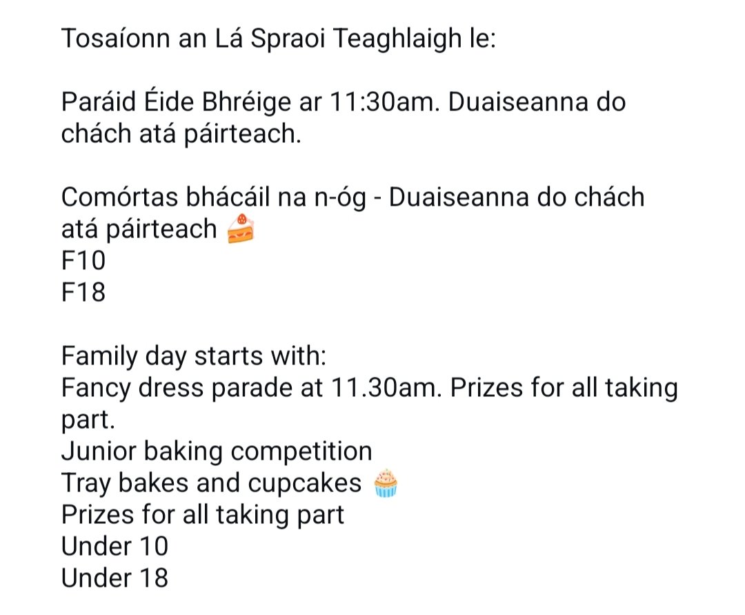 Lá Spraoi Teaghlaigh - Family Fun Day