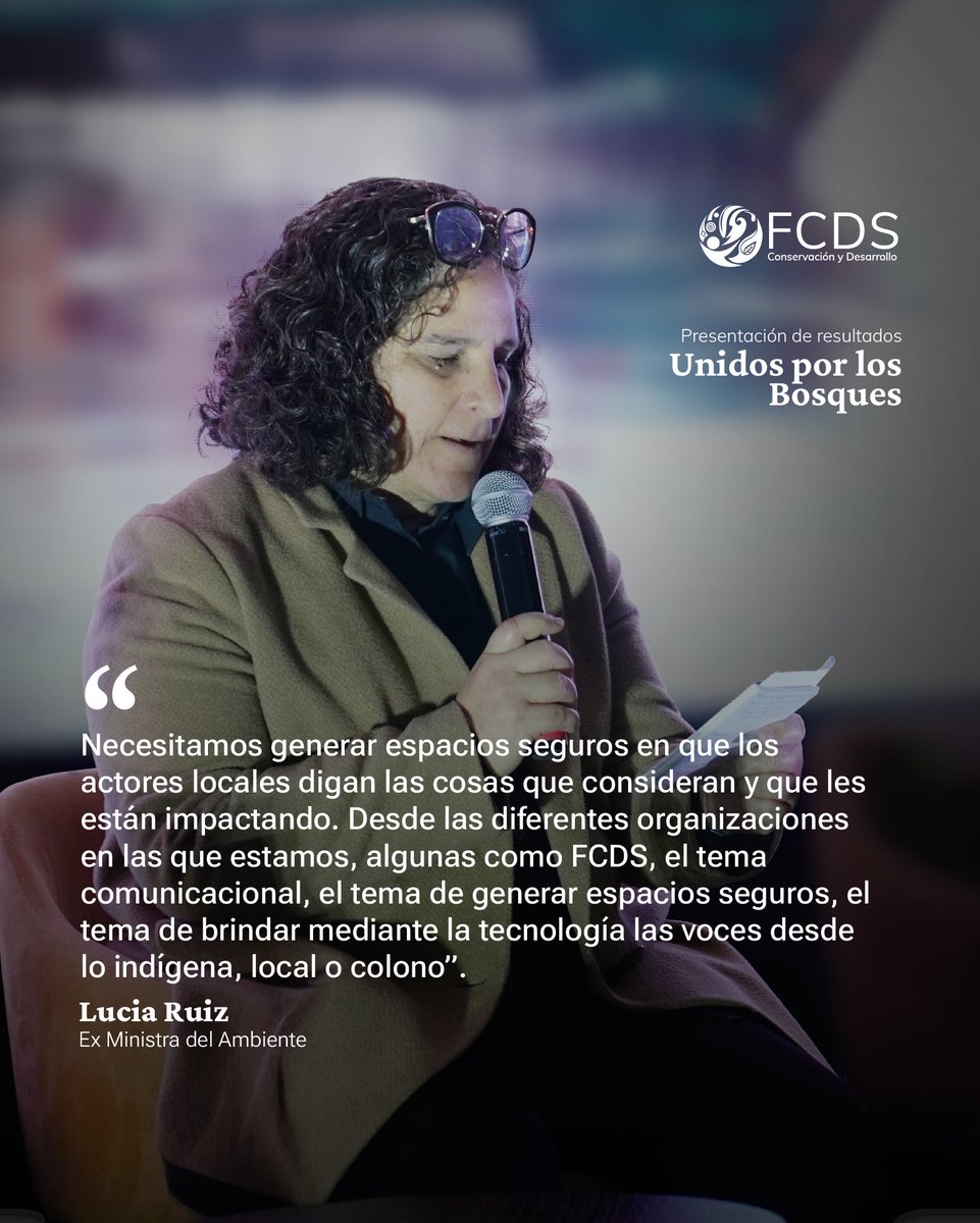 FCDS_Peru's tweet image. 🌿El panel del evento #UnidosPorLosBosques, conformado por Lucía Ruiz, exministra del Ambiente; Leyda Rimarachín, vicegobernadora de Amazonas; y César Gonzales, director de Radio Madre de Dios, coincidió en que la comunicación es clave para el desarrollo territorial. Resaltaron…