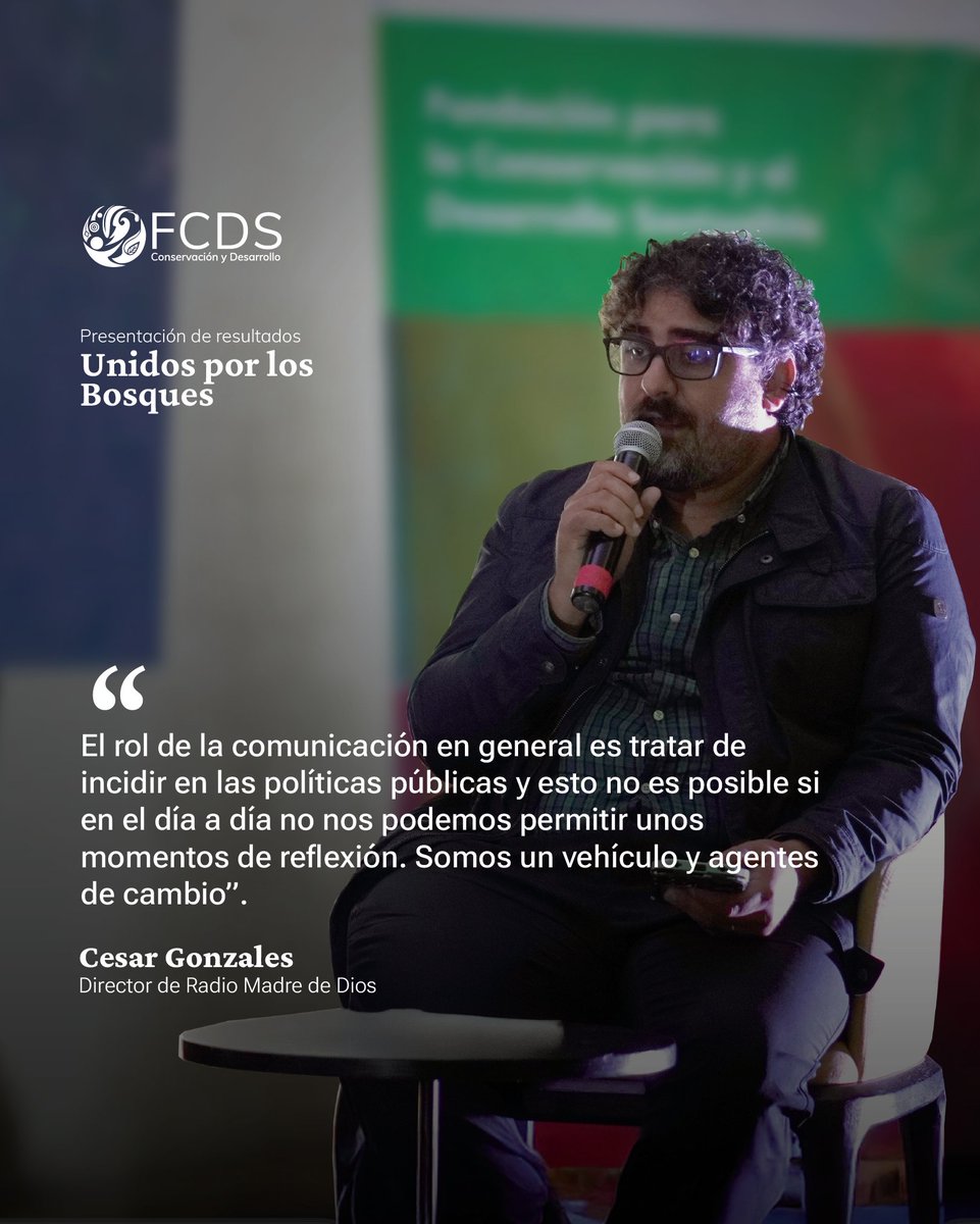FCDS_Peru's tweet image. 🌿El panel del evento #UnidosPorLosBosques, conformado por Lucía Ruiz, exministra del Ambiente; Leyda Rimarachín, vicegobernadora de Amazonas; y César Gonzales, director de Radio Madre de Dios, coincidió en que la comunicación es clave para el desarrollo territorial. Resaltaron…