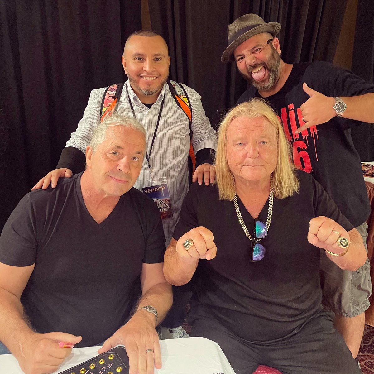 We are the best there is, 
the best there was, 
and the best there ever will be! 🩷🔨

Had an awesome time 
hanging out with 
WWE Hall of Famers <a href="/BretHart/">Bret Hart</a> 
and Greg “The Hammer” Valentine 
at <a href="/laxfanfest/">Victor Pritchard</a> this past weekend! 

#BretTheHitManHart #BretHart #GregTheHammerValentine