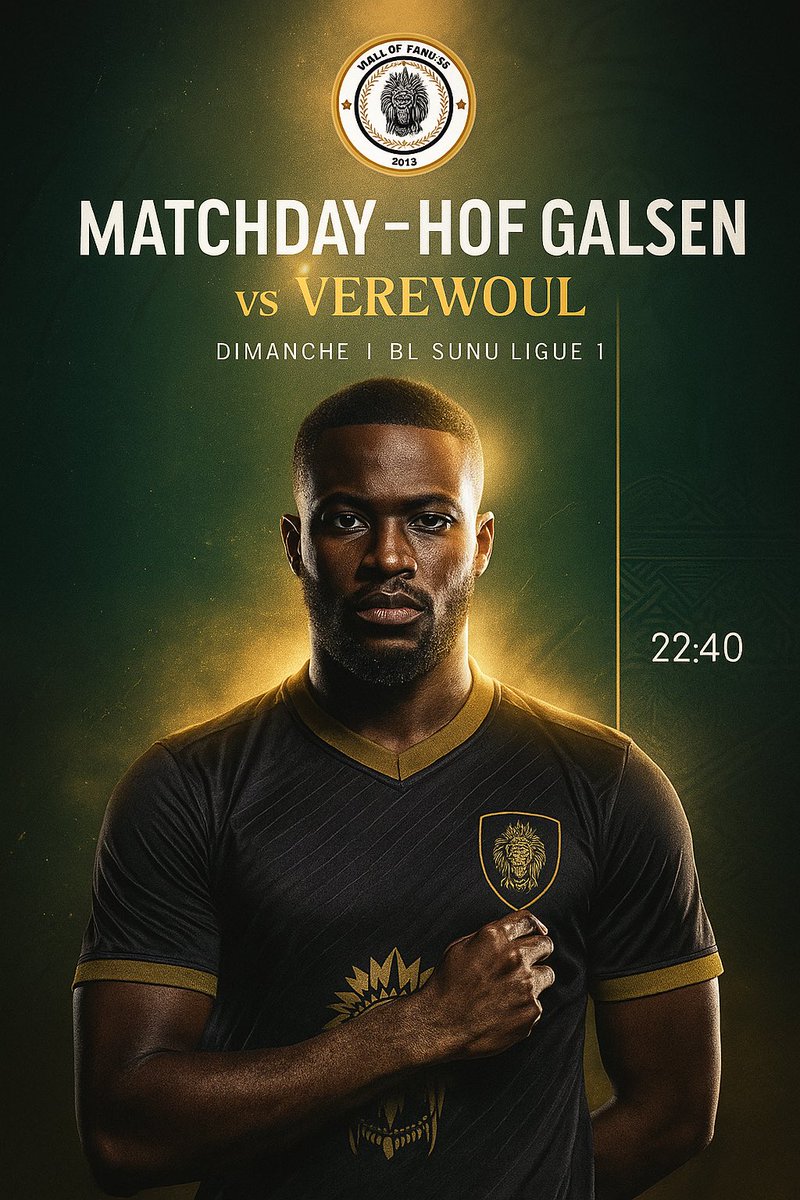 🦁 vs VEREWOUL – 22h40

🎯 Dernier duel de la soirée.
On termine fort. On termine fiers.
Verewoul sur notre chemin…
🕙 22:40 – BL Sunu Ligue 1

#HOFGalsen #Verewoul #Matchday #BL
