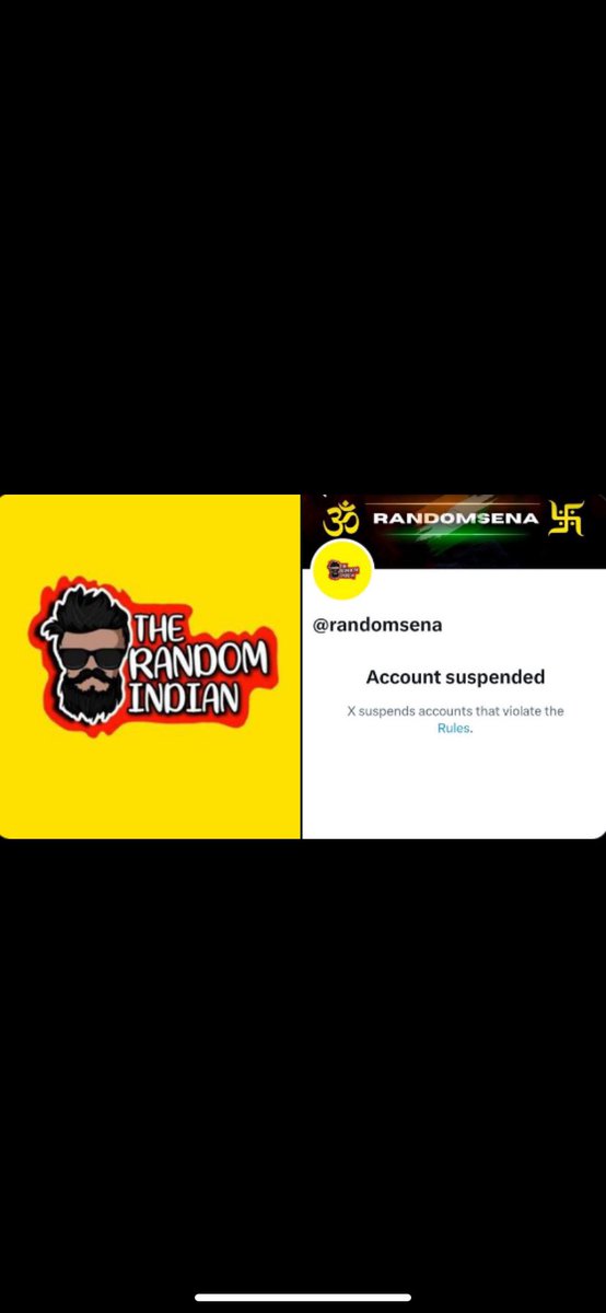 Sharmishta__19's tweet image. Dear, @XCorpIndia @X,
@Randomsena was suspended due to allegations of doxxing and harassment by @TheRFTeam and @TeamSaath
Please check their tweets and mass report @TheRFTeam and @TeamSaath also. Let there be fair play.
#RestoreRandomsena