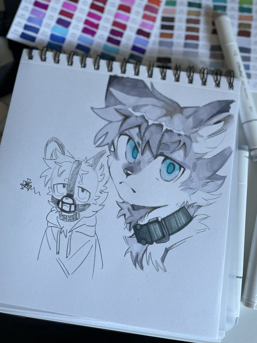 Deviidog0's tweet image. le baby in marker
