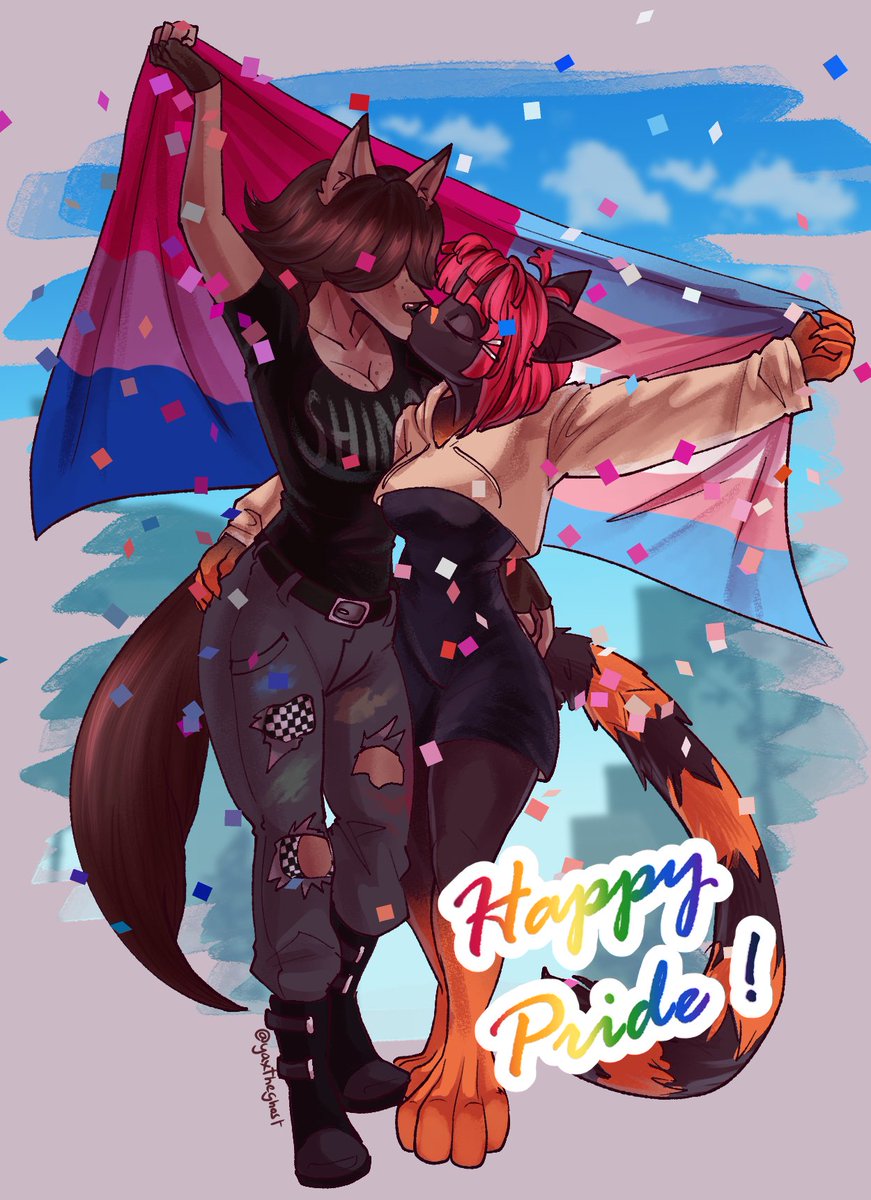 Fashionably late to pride
Happy pride to all my gays and girlies
🧡💚💙💜🩷
🎨By <a href="/YaxTheGhost/">Yax The Ghost 🇵🇸🇻🇪|| C0MMS OPEN</a>