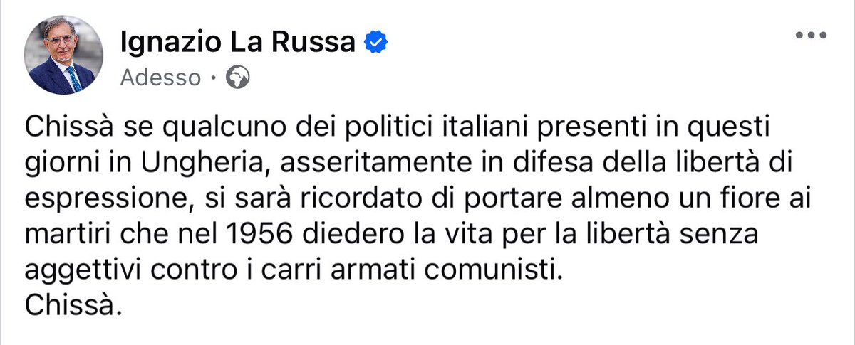 Ignazio La Russa (@ignazio_larussa) on Twitter photo 