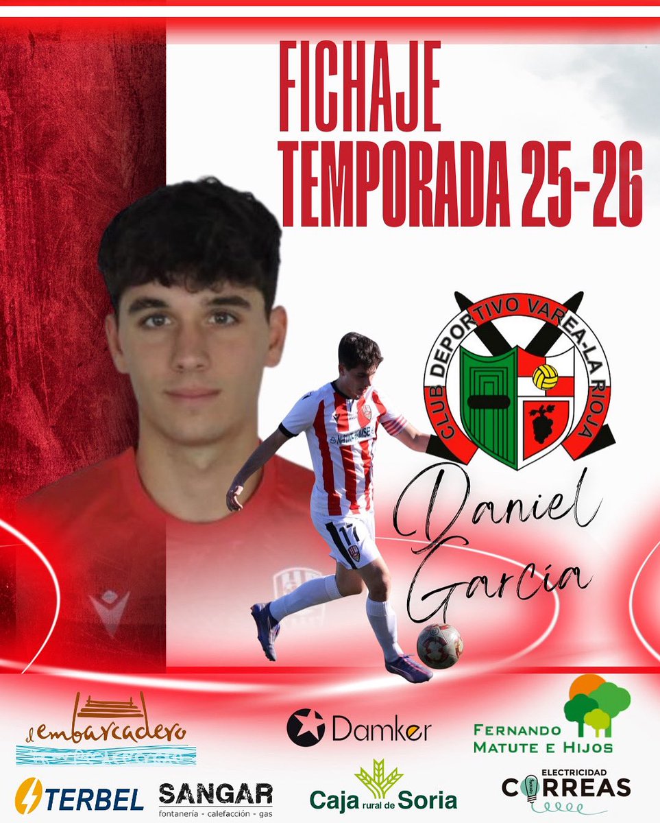 🟥⬜ COMUNICADO OFICIAL | FICHADO

~DEFENSA:

➡️DANI GARCIA - Tras varios años en la Unión Deportiva Logroñés se incorpora cedido a la disciplina de nuestro club. Lateral izquierdo con recorrido y una gran capacidad defensiva.

¡Vuestros éxitos serán los nuestros! ❤️

#cdvarea⚪
